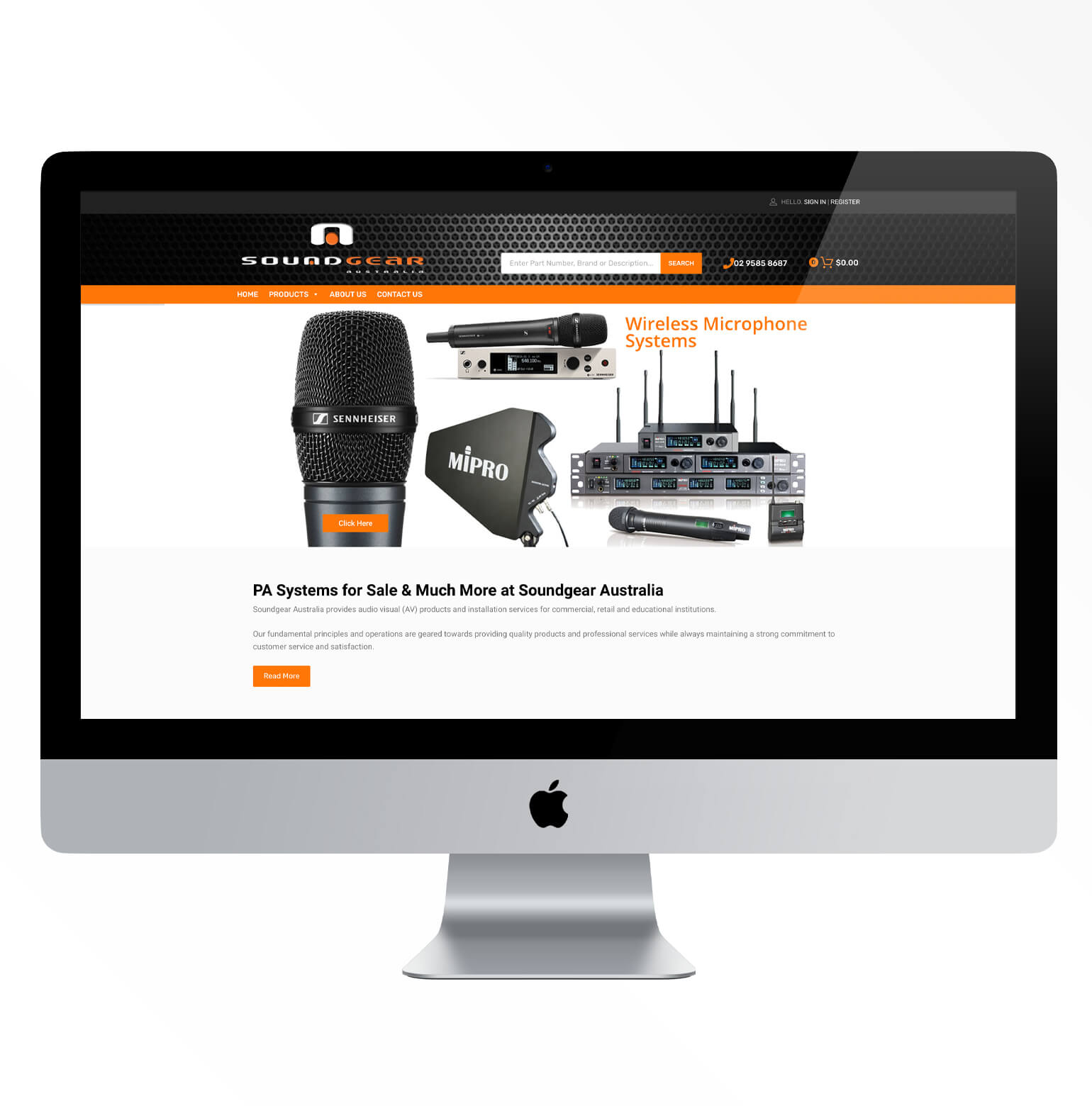 Soundgear Australia Website Development